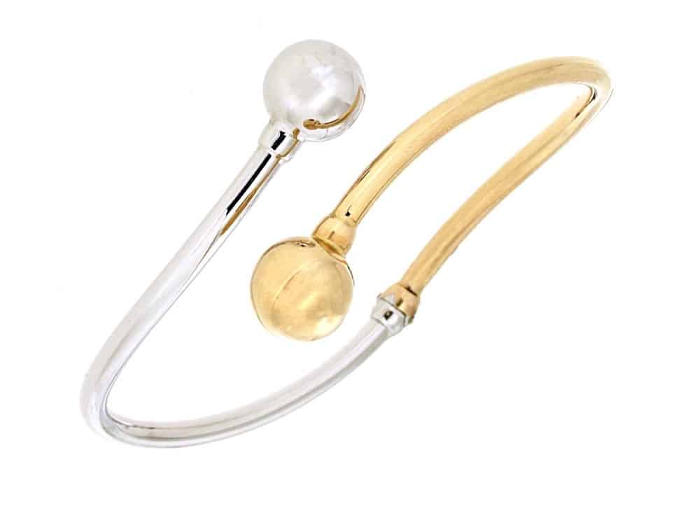 White&Yellow Gold Bangle