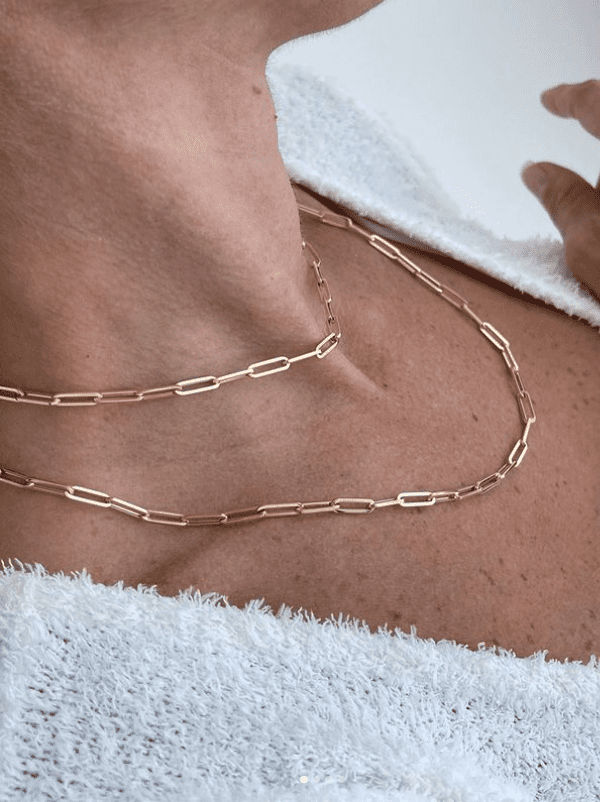 Flat long link chain (50cm) paper clip