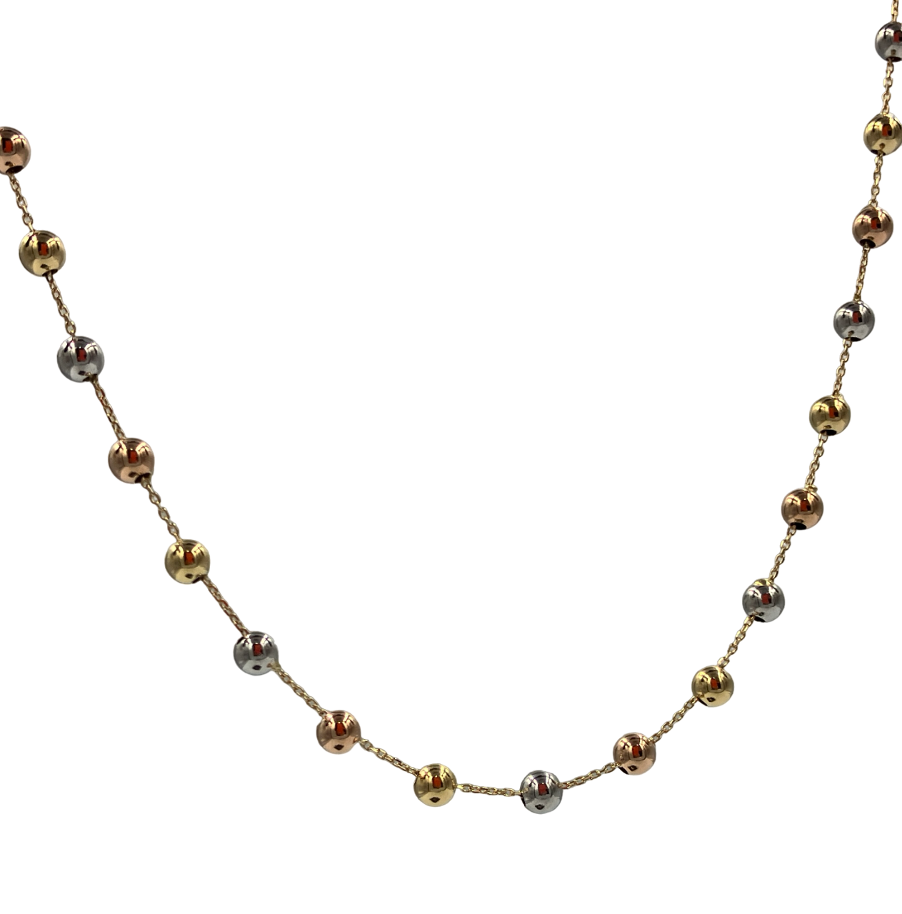 Light Necklace, Three Gold Rosary