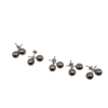 Round Earings Plain White Larg 80