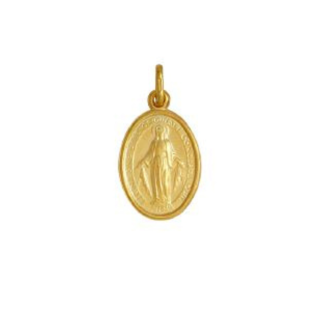 Holy Mary Pendant Gold